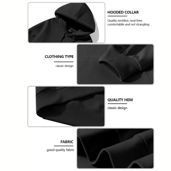 Sudadera con capucha de 270g para hombre y mujer, ropa informal cómoda, Top de viaje diario al aire libre, Otoño e Invierno - Imagen 6