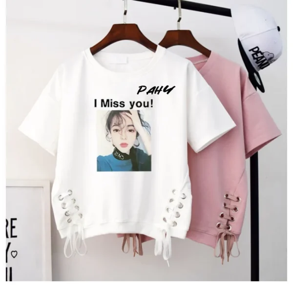 Camiseta de manga corta para mujer, verano 2024, estilo coreano, nueva camiseta blanca holgada para mujer, moda para mujer - Imagen 7
