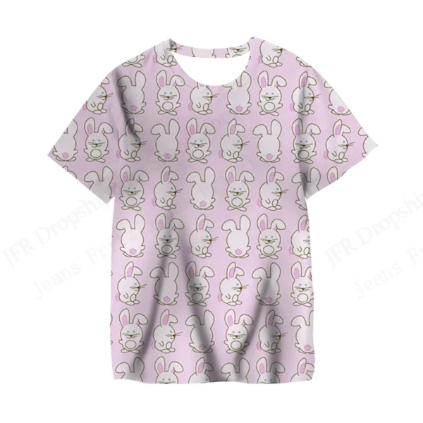 Camiseta con estampado 3d de perro y gato encantador para mujer, camisetas informales de manga corta de gran tamaño a la moda, camisetas, ropa nueva - Imagen 15