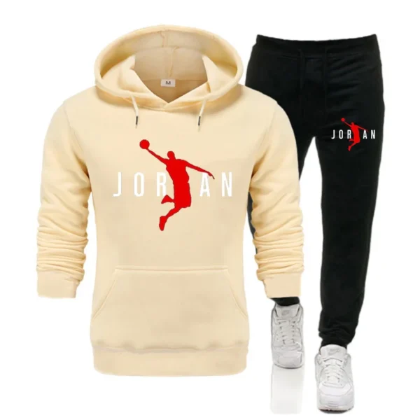 Chándal con capucha para hombre, conjunto de 2 uds., sudaderas de ocio, pantalones de chándal, ropa de marca de tendencias, Otoño e Invierno 2024, S-3XL - Imagen 10