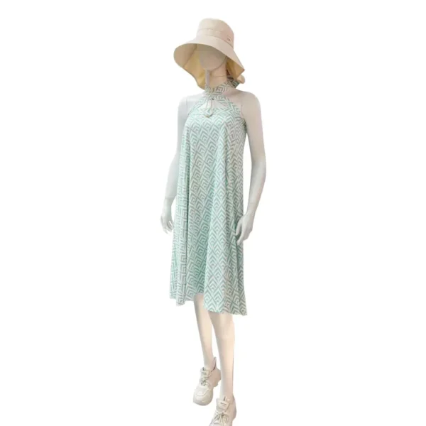 Vestido de playa con protección solar para mujer, cubierta de Bikini, transpirable, con cordones, falda sin tirantes, estilo bohemio, chal estampado - Imagen 5