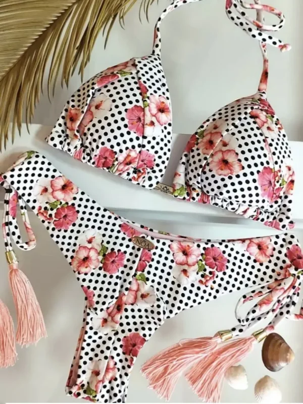 Conjunto de Bikini con Push-Up para mujer, traje de baño con estampado inferior, Bikini brasileño, ropa de baño para playa 2022 - Imagen 5