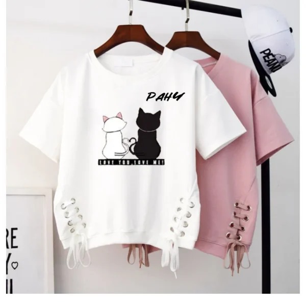 Camiseta de manga corta para mujer, verano 2024, estilo coreano, nueva camiseta blanca holgada para mujer, moda para mujer - Imagen 3