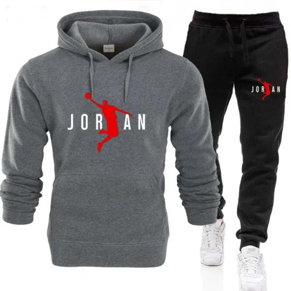 Chándal con capucha para hombre, conjunto de 2 uds., sudaderas de ocio, pantalones de chándal, ropa de marca de tendencias, Otoño e Invierno 2024, S-3XL - Imagen 4