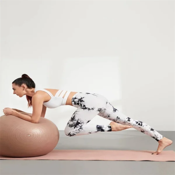 Mallas sexis de Yoga para gimnasio para mujer, mallas Push Up de cintura alta, mallas de entrenamiento para Fitness sin costuras con tinte anudado, mallas deportivas para correr - Imagen 9