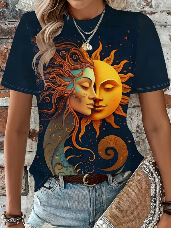 Camiseta con estampado de gato en 3D para mujer, moda urbana urbana urbana, camiseta para amantes de los animales, camiseta informal de verano para todos los días, Top de manga corta para mujer - Imagen 13