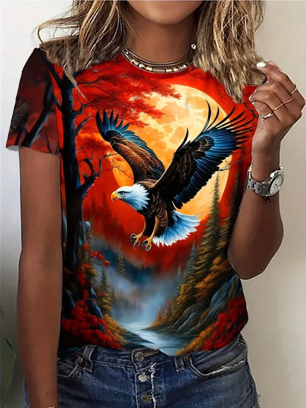 Camiseta con estampado de gato en 3D para mujer, moda urbana urbana urbana, camiseta para amantes de los animales, camiseta informal de verano para todos los días, Top de manga corta para mujer - Imagen 7