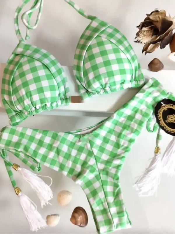 Conjunto de Bikini con Push-Up para mujer, traje de baño con estampado inferior, Bikini brasileño, ropa de baño para playa 2022 - Imagen 6