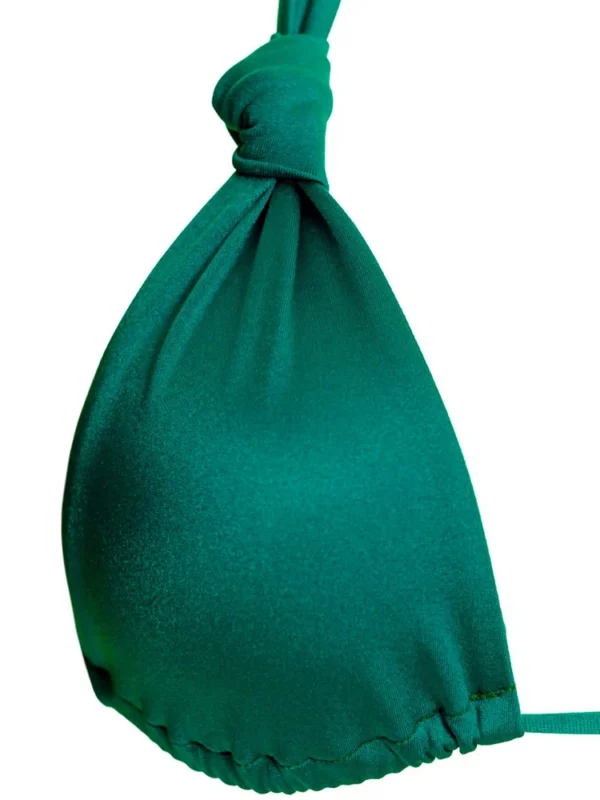 Miyouj-Bikinis con cuello Halter para Mujer, traje de baño unicolor, traje de baño triangular con nudo 2025, Bikini Sexy para Mujer, Micro ropa de playa para verano - Imagen 5