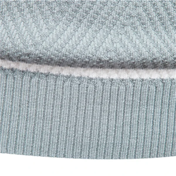 Jersey de otoño para hombre, suéter con cuello redondo de retazos de manga larga, suéteres ajustados cálidos, suéter informal de moda para hombre, ropa para hombre - Imagen 5