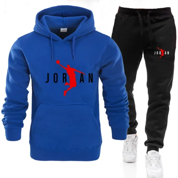 Chándal con capucha para hombre, conjunto de 2 uds., sudaderas de ocio, pantalones de chándal, ropa de marca de tendencias, Otoño e Invierno 2024, S-3XL - Imagen 11