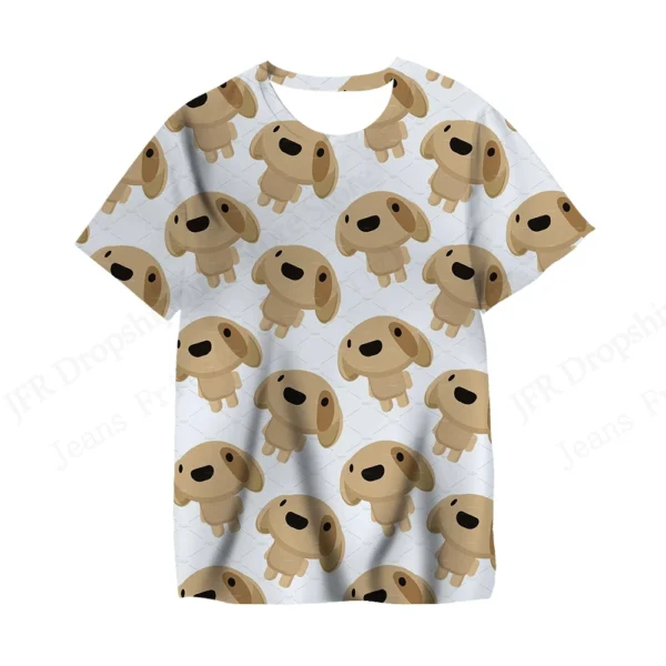 Camiseta con estampado 3d de perro y gato encantador para mujer, camisetas informales de manga corta de gran tamaño a la moda, camisetas, ropa nueva - Imagen 13