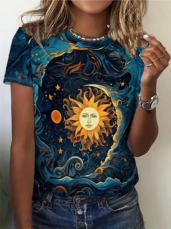 Camiseta con estampado de gato en 3D para mujer, moda urbana urbana urbana, camiseta para amantes de los animales, camiseta informal de verano para todos los días, Top de manga corta para mujer - Imagen 12