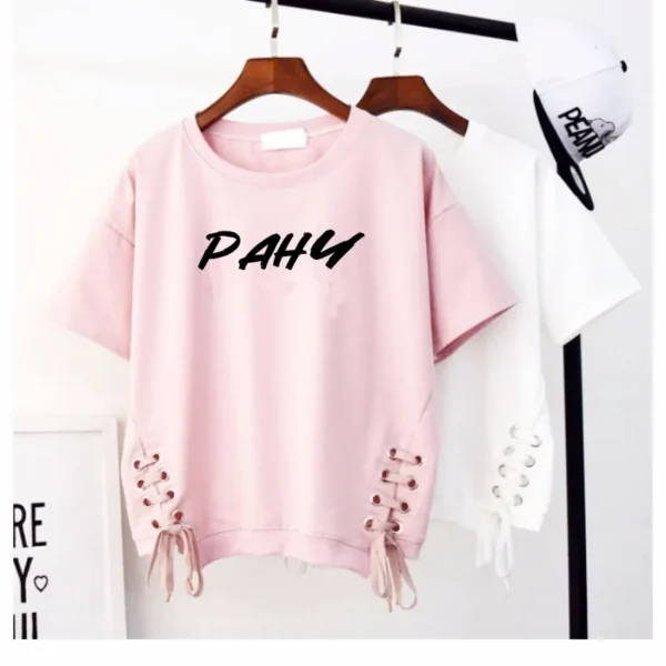 Camiseta de manga corta para mujer, verano 2024, estilo coreano, nueva camiseta blanca holgada para mujer, moda para mujer - Imagen 6