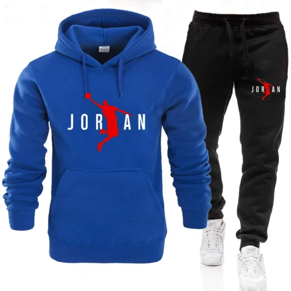 Chándal con capucha para hombre, conjunto de 2 uds., sudaderas de ocio, pantalones de chándal, ropa de marca de tendencias, Otoño e Invierno 2024, S-3XL - Imagen 2