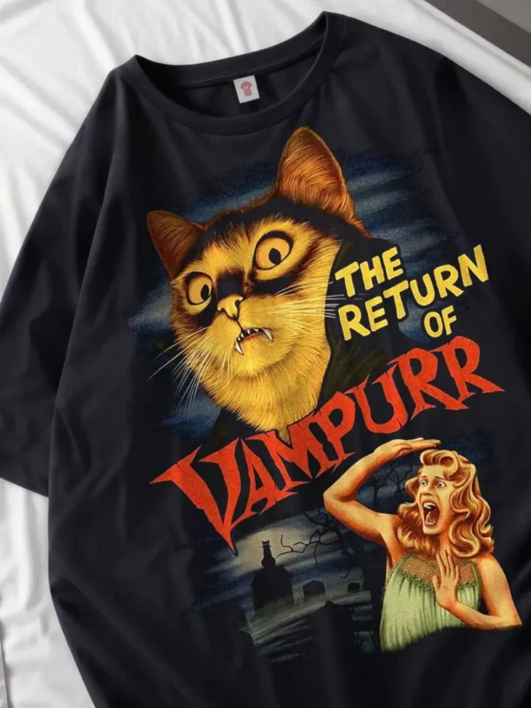 Camisetas Doberman para mujer, Tops de algodón con estampado de perros, camisetas de gran tamaño con cuello redondo, pantalón corto informal, camisetas de manga, ropa de calle para mujer - Imagen 9