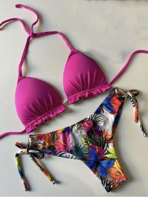 Conjunto de Bikini con Push-Up para mujer, traje de baño con estampado inferior, Bikini brasileño, ropa de baño para playa 2022 - Imagen 3