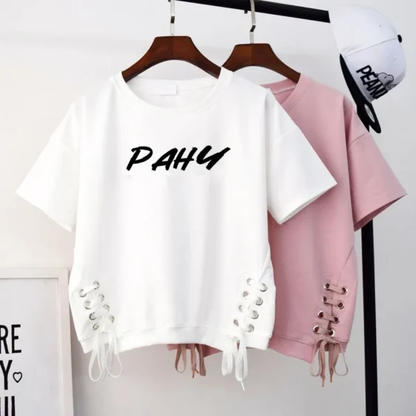 Camiseta de manga corta para mujer, verano 2024, estilo coreano, nueva camiseta blanca holgada para mujer, moda para mujer - Imagen 5