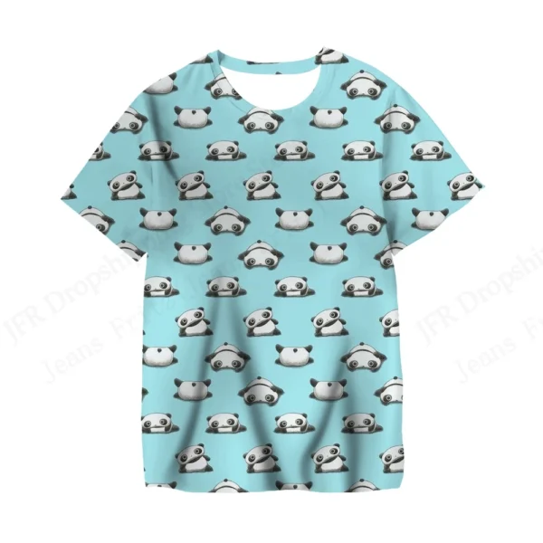 Camiseta con estampado 3d de perro y gato encantador para mujer, camisetas informales de manga corta de gran tamaño a la moda, camisetas, ropa nueva - Imagen 14