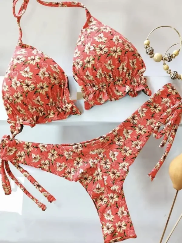Conjunto de Bikini con Push-Up para mujer, traje de baño con estampado inferior, Bikini brasileño, ropa de baño para playa 2022 - Imagen 2
