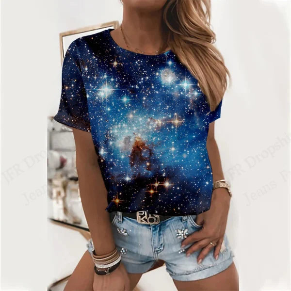 Camiseta con estampado 3d de perro y gato encantador para mujer, camisetas informales de manga corta de gran tamaño a la moda, camisetas, ropa nueva - Imagen 2