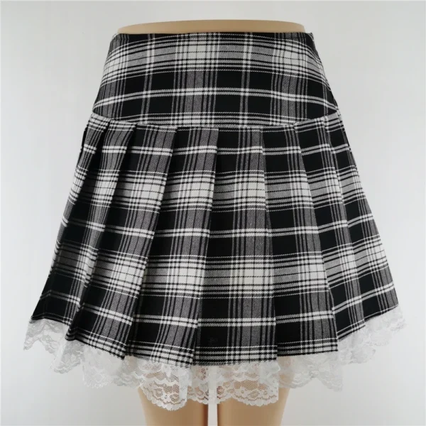 Faldas negras de cintura alta para mujer, minifalda Sexy de estilo gótico, Punk, Harajuku - Imagen 8