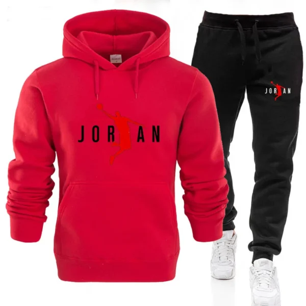 Chándal con capucha para hombre, conjunto de 2 uds., sudaderas de ocio, pantalones de chándal, ropa de marca de tendencias, Otoño e Invierno 2024, S-3XL - Imagen 7