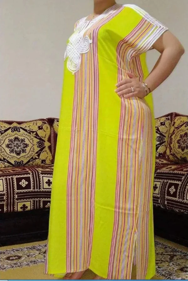 Caftán marroquí Gandoura para mujer, caftán bereber, vestido hecho a mano, ropa Bohemia, Multicolor - Imagen 8
