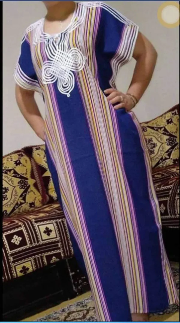 Caftán marroquí Gandoura para mujer, caftán bereber, vestido hecho a mano, ropa Bohemia, Multicolor - Imagen 10