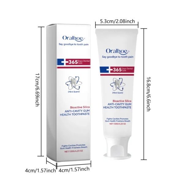 Oralhoe 120g pasta de dientes anticaries reparación de la salud de las encías sarro limpieza profunda blanqueamiento dental amarillo eliminar el olor Oral pasta de dientes - Imagen 6