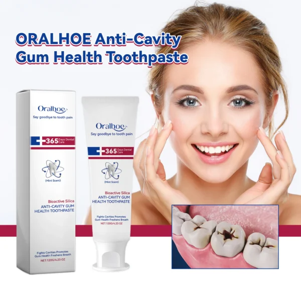 Oralhoe 120g pasta de dientes anticaries reparación de la salud de las encías sarro limpieza profunda blanqueamiento dental amarillo eliminar el olor Oral pasta de dientes - Imagen 2