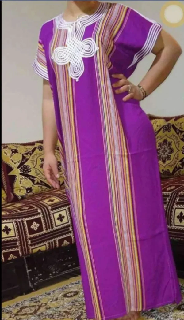 Caftán marroquí Gandoura para mujer, caftán bereber, vestido hecho a mano, ropa Bohemia, Multicolor - Imagen 7