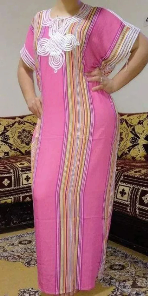 Caftán marroquí Gandoura para mujer, caftán bereber, vestido hecho a mano, ropa Bohemia, Multicolor - Imagen 6