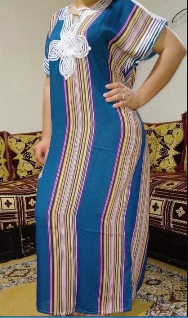 Caftán marroquí Gandoura para mujer, caftán bereber, vestido hecho a mano, ropa Bohemia, Multicolor - Imagen 2