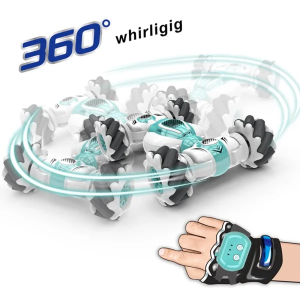 Control remoto reloj Sensor de gestos juguete eléctrico RC Drift Car 2,4 GHz 4WD rotación regalo para niños cumpleaños Samll RC Stunt Car - Imagen 3