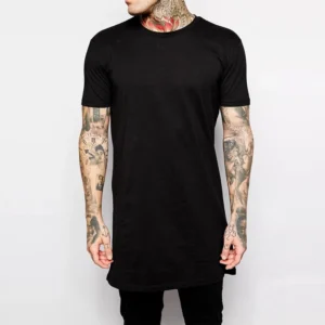 Camiseta larga Tops Hip Hop hombre Camiseta de manga corta Casual hombres Tee camisas para hombre nueva ropa para hombre negro hombre