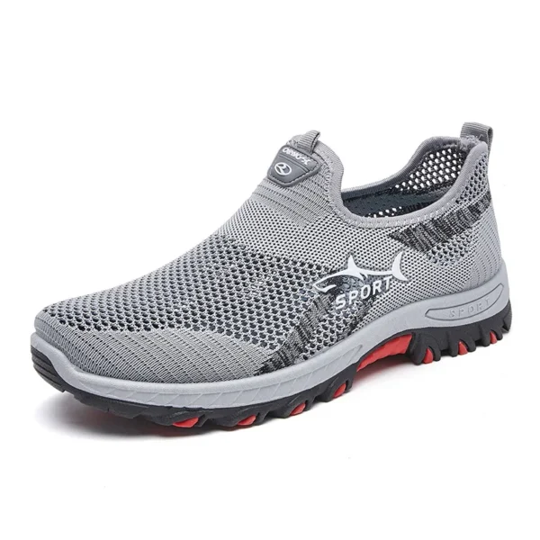 Zapatos de malla de verano para hombre, zapatillas ligeras, zapatos informales a la moda para caminar, zapatos de senderismo transpirables para hombre 2024, zapatos de moda 2025 - Imagen 5