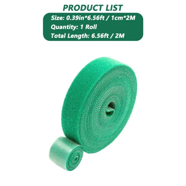 Cinta de jardín, brida para cables de nailon para plantas, flores, cultivo, escalada, soporte reutilizable para plantas, sujetador de gancho y bucle, accesorios de jardín - Imagen 15