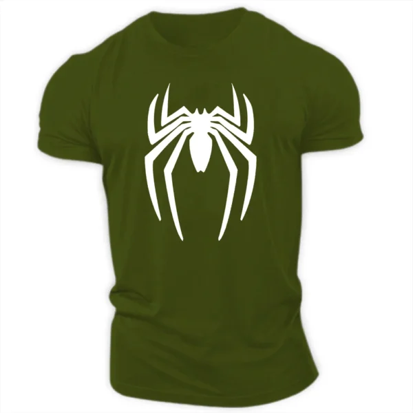 Camiseta con estampado de araña para hombre, Top de manga corta, holgado, informal, Hip-Hop, personalidad, moda de verano - Imagen 14