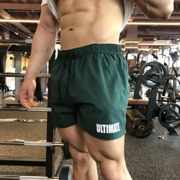 Pantalones cortos deportivos Fitness Brother pantalones de tres cuartos de secado rápido transpirable elástico músculo hombres peso perro sentadillas de talla grande M-3XL - Imagen 4