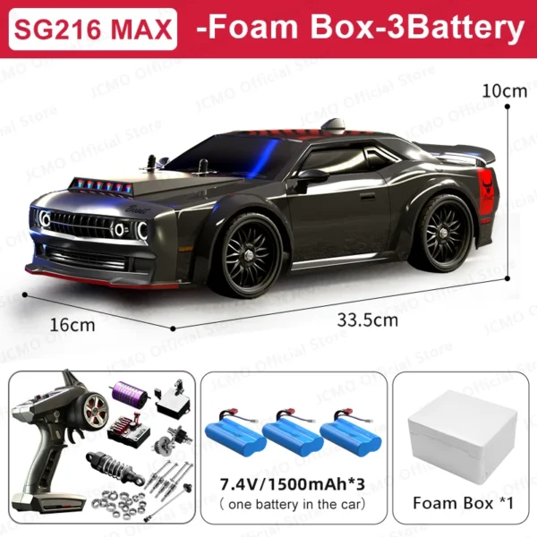 Vehículos de Control remoto de alta velocidad 1:16 sin escobillas 4WD RC coches deportivos SG116 PRO 40 KM/H coches de juguete regalos SG216 MAX RC Car 70 + KM/H - Imagen 14