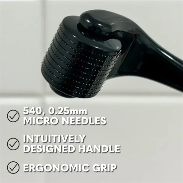 Derma Roller 540 Pines Cuidado de la piel de grado médico Microagujas Rodillo facial Dermaroller para rejuvenecimiento de la piel y crecimiento del cabello Unisex - Imagen 4
