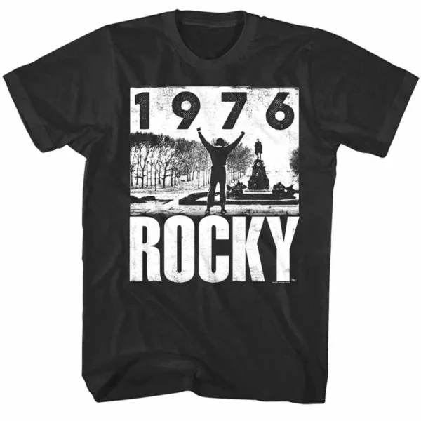 Camiseta de los hombres de alta calidad Slim Fit hombres de manga corta 1976 Hollywood Classic Rocky Stallone Stallone película conjunta estilo Retro - Imagen 14