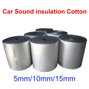 Estera amortiguadora de sonido para coche, 100/150/200/300cm x 50cm, 5/10/15mm, amortiguación de calor y ruido, estera amortiguadora insonorizada para puerta de motor de capó de coche