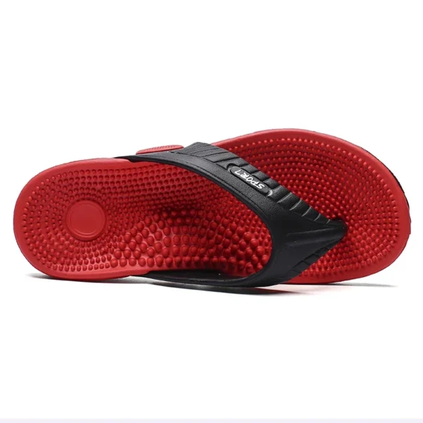 Chanclas de masaje para hombre, zapatos de playa transpirables de verano, sandalias, chanclas de lujo para hombre, zapatillas transpirables de talla grande 46 - Imagen 3