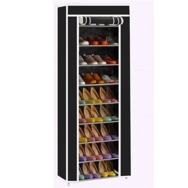 Zapatero multicapa organizador de tela no tejida, soporte para pasillo, entrada, armario ahorrador de espacio, muebles para el hogar, estante a prueba de polvo - Imagen 3