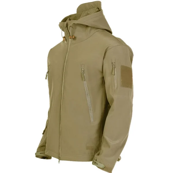 Chaquetas Hombres Táctica a prueba de viento Militar de piel de tiburón Soft Shell chaqueta impermeable hombres Ejército Chaquetas de combate para hombre con capucha Bomber Abrigos - Imagen 9