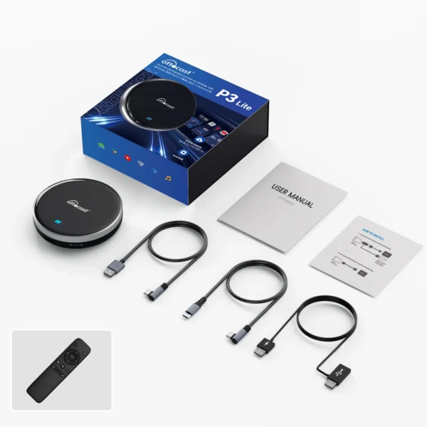 Android Ai Box inalámbrico CarPlay Android Auto accesorios de coche OTTOCAST P3 Lite OttoAiBox Smart TV Box para Play Store 2024 nuevo - Imagen 7