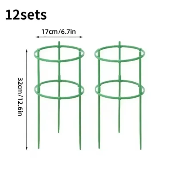 Juego de 12 soportes para plantas, estaca semicircular para enredaderas trepadoras, varilla de fijación para bonsái, soporte para estacas para plantas de jardín, soporte para anillos de flores - Imagen 11