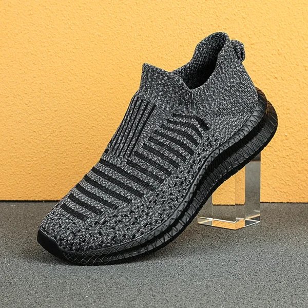 Zapatos informales transpirables para hombre, zapatos ligeros para caminar al aire libre, zapatillas antideslizantes para hombre, zapatos planos vulcanizados sin cordones 2023 - Imagen 8